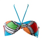 Panos Emporio Samos-3 10 Bandeau. Bandeau, jossa kiinnitys selässä, kevyesti topatut kupit ja ohut nauha, joka sidotaan niskasta.
Materiaali: 8...
