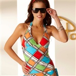 Panos Emporio Samos-6 10 Tanktop. Bikini/ rantapaita, jossa kolmiokupit ilman toppauksia. Ohut nauha, joka sidotaan niskasta.
Materiaali: 87% n...